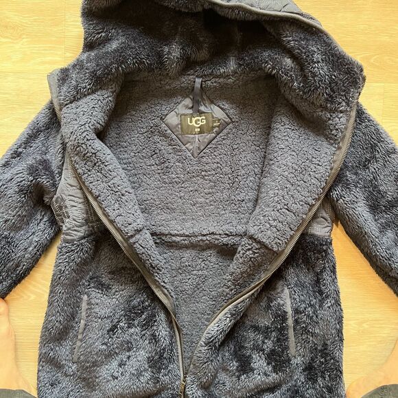UGG Makayla Nylon Sherpa Jacket-Size S - Picture 9 of 12